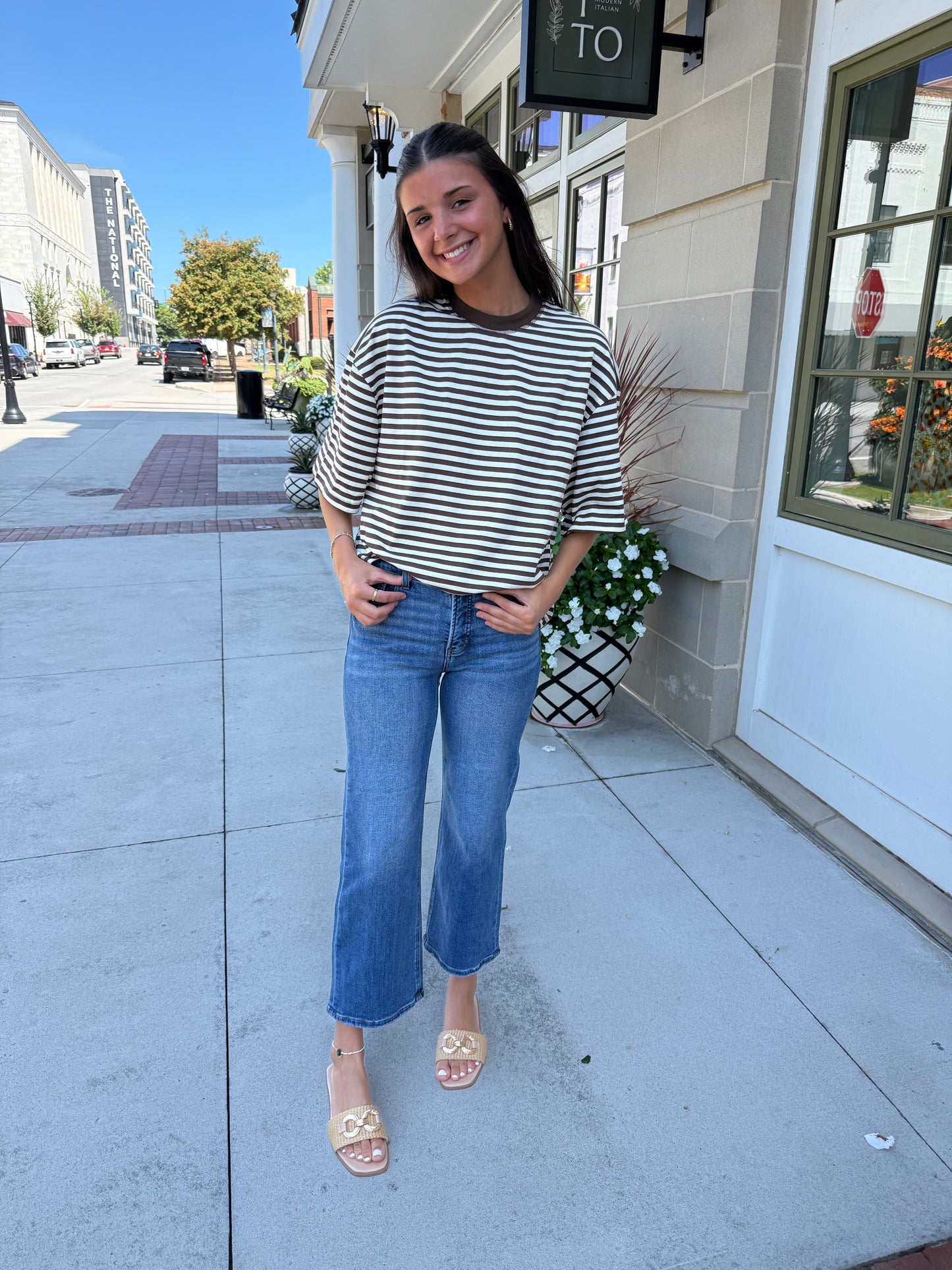 Mocha Stripe Tee