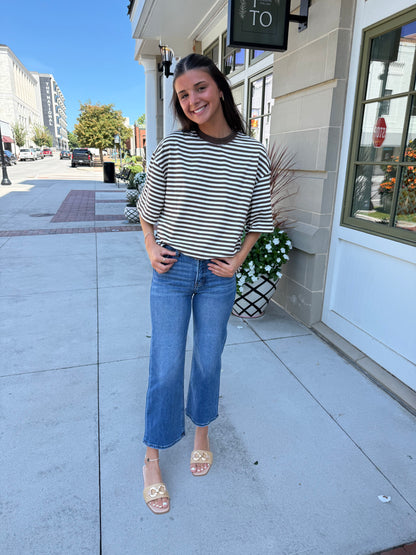 Mocha Stripe Tee
