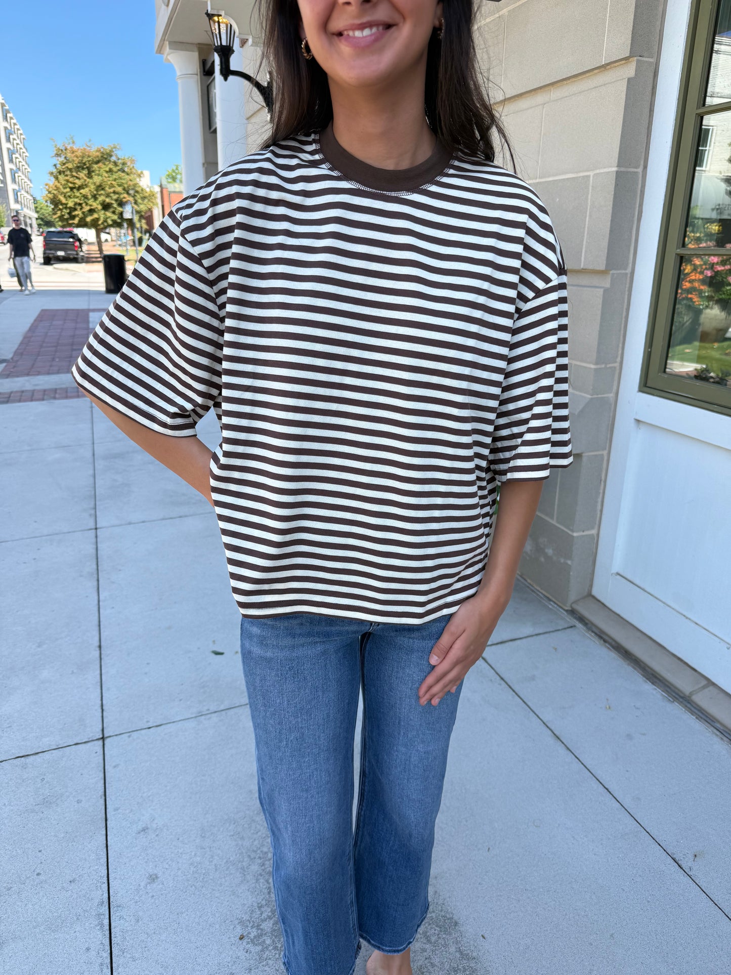 Mocha Stripe Tee
