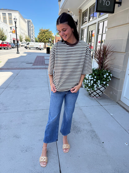 Mocha Stripe Tee